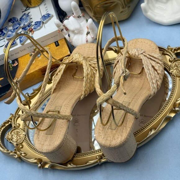 🆕 LOEFFLER RANDALL 🧿 NWOT Riya Braided Mignon Knot Mid-Heel Sandal, Sz 7 - Picture 12 of 16
